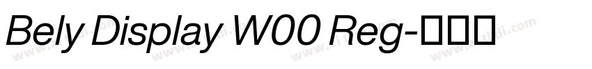 Bely Display W00 Reg字体转换